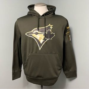 MLB Toronto Blue Jays Nike Olive Salute To Service KO Performance hoodie